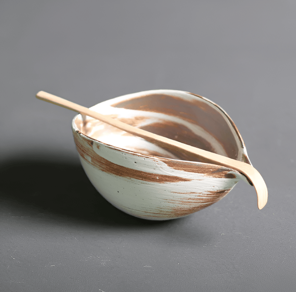 Ceramic Matcha Bowl Set with Bamboo Whisk, Spoon & Holder for Traditional Tea Making in Modern Kitchens
