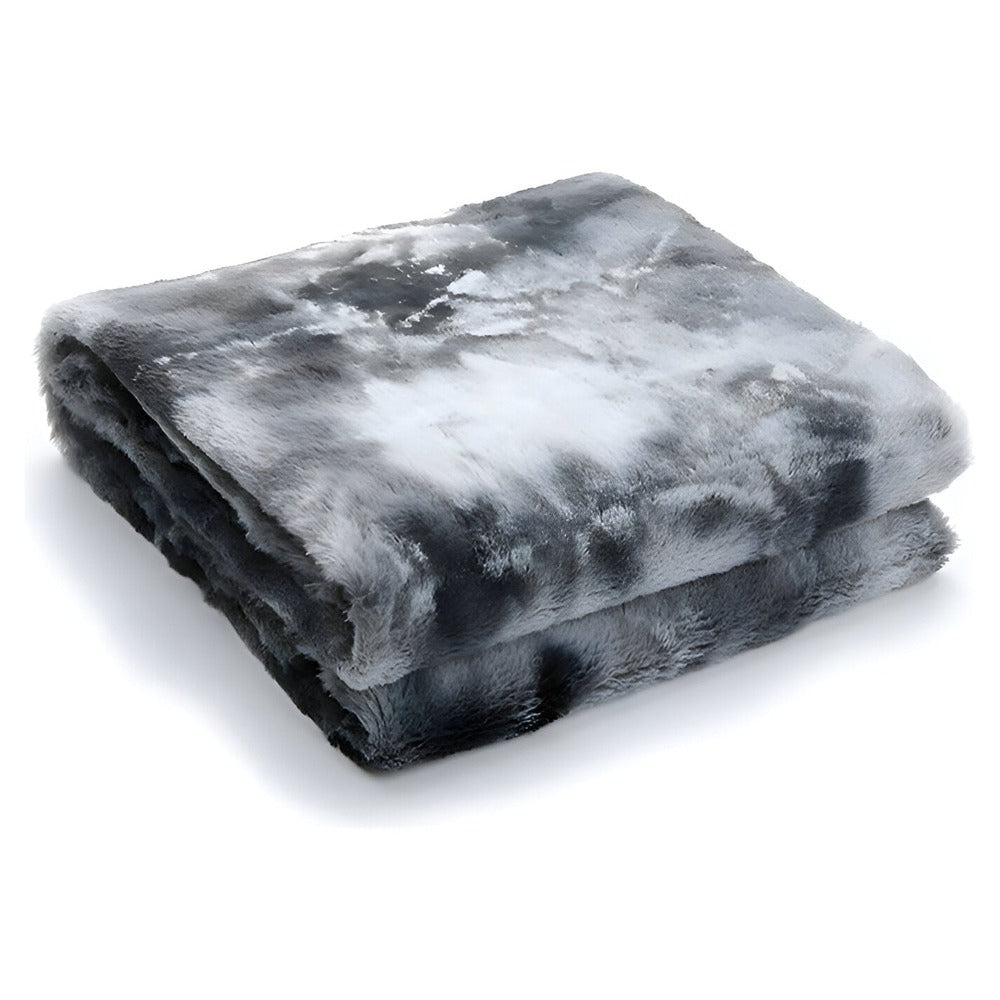 Plush Reversible Fleece Throw Blanket Winter Warmth Coral Velvet Batik Design Cozy Bed Sofa Cover Double-Sided Soft Anti-Pilling