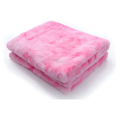Plush Reversible Fleece Throw Blanket Winter Warmth Coral Velvet Batik Design Cozy Bed Sofa Cover Double-Sided Soft Anti-Pilling