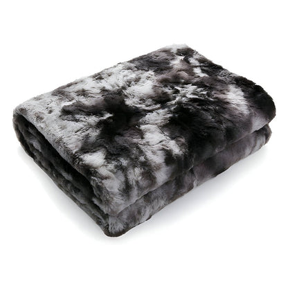 Plush Reversible Fleece Throw Blanket Winter Warmth Coral Velvet Batik Design Cozy Bed Sofa Cover Double-Sided Soft Anti-Pilling