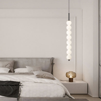 Ceiling Hanging Fixture with Frosted Glass Globes & Metal Frame - Multi-Globe LED Chandelier for Kitchens, Dining Areas & Entryways - Adjust