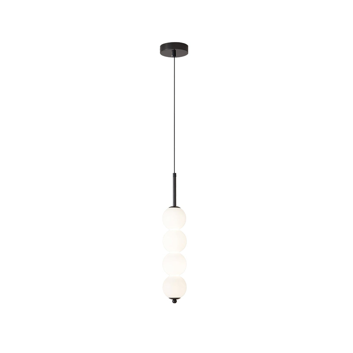 Ceiling Hanging Fixture with Frosted Glass Globes & Metal Frame - Multi-Globe LED Chandelier for Kitchens, Dining Areas & Entryways - Adjust