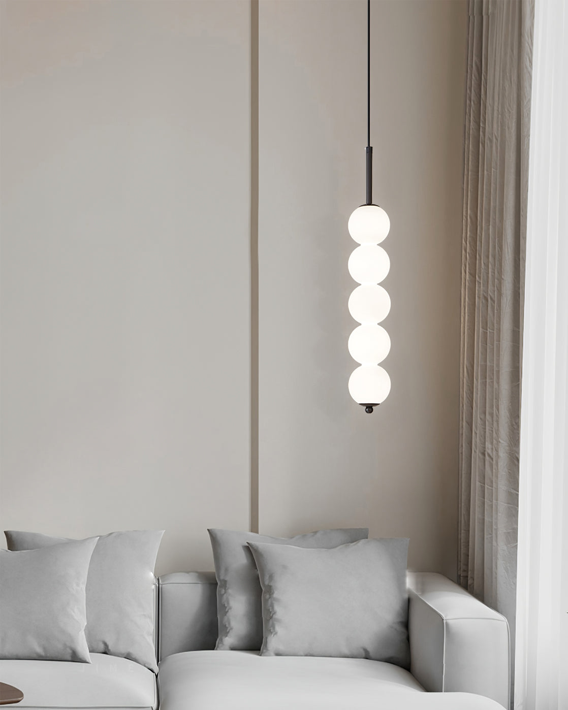 Ceiling Hanging Fixture with Frosted Glass Globes & Metal Frame - Multi-Globe LED Chandelier for Kitchens, Dining Areas & Entryways - Adjust