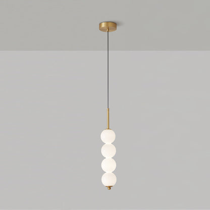 Ceiling Hanging Fixture with Frosted Glass Globes & Metal Frame - Multi-Globe LED Chandelier for Kitchens, Dining Areas & Entryways - Adjust