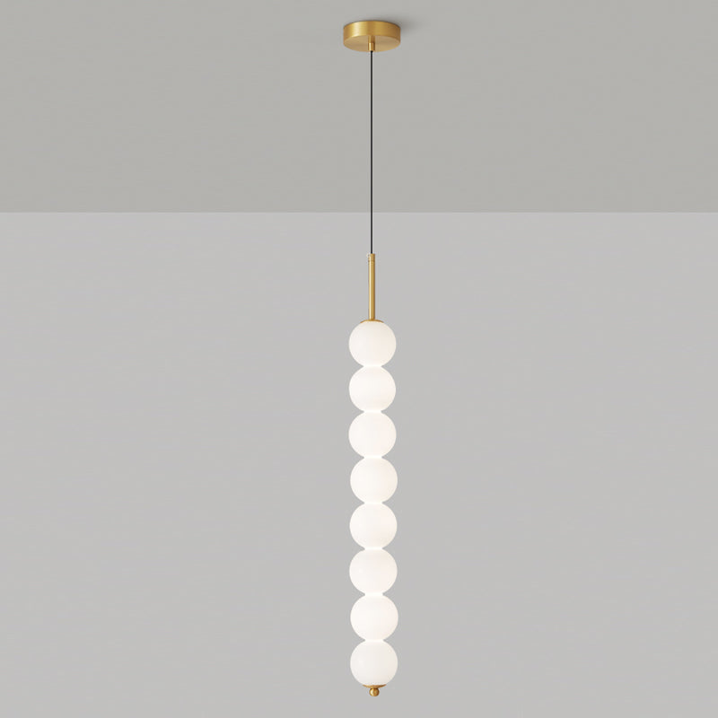 Ceiling Hanging Fixture with Frosted Glass Globes & Metal Frame - Multi-Globe LED Chandelier for Kitchens, Dining Areas & Entryways - Adjust