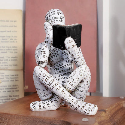 Orenda Reading Woman Statue - Synthetic Resin Bookshelf Accent