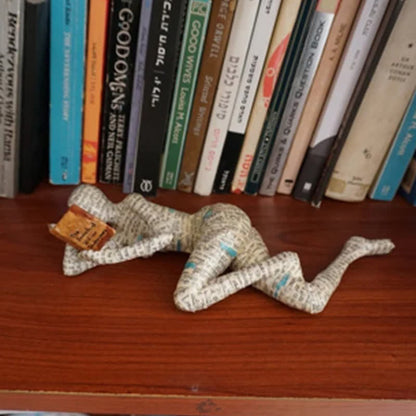 Orenda Reading Woman Statue - Synthetic Resin Bookshelf Accent