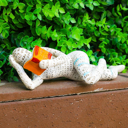 Orenda Reading Woman Statue - Synthetic Resin Bookshelf Accent