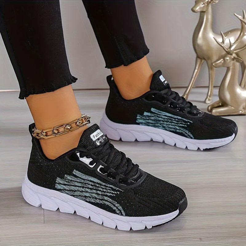 Women's Athletic Running Shoes with Cushioned Insole – Breathable Mesh Sneakers for Walking & Training