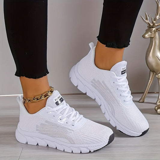 Chaussures de running pour femme, semelle amortissante, baskets légères et respirantes pour l'entraînement quotidien et la marche