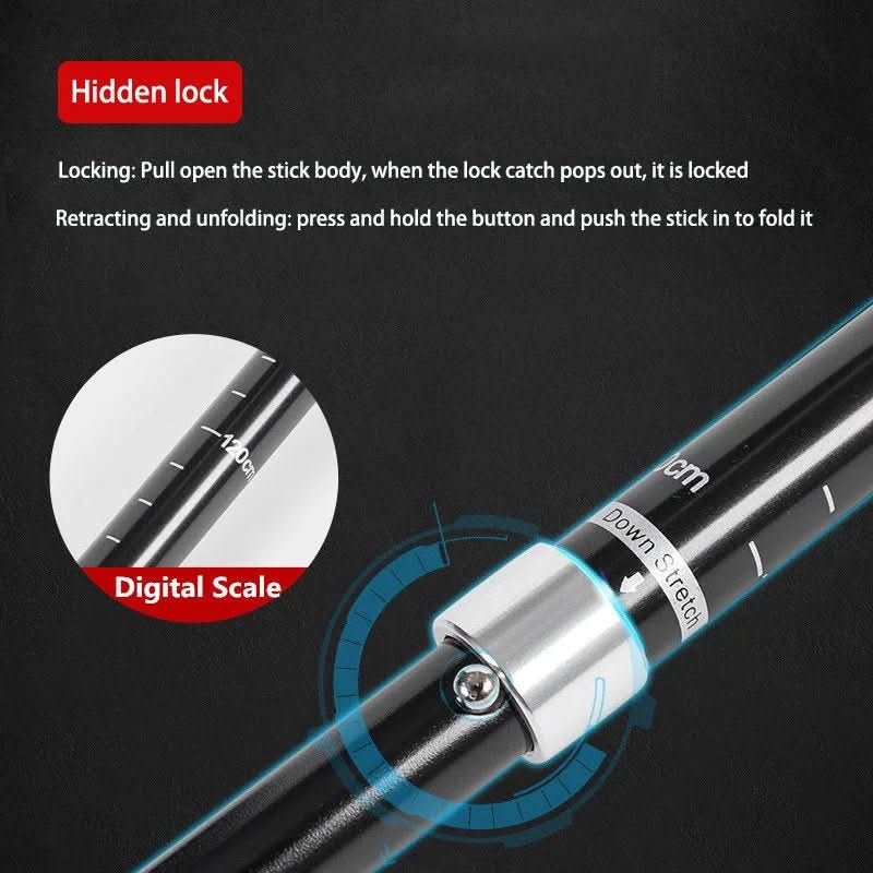 Outdoor Essentials | Ultralight Trekking Poles with Adjustable Length | Durable Support for Hiking Adventures