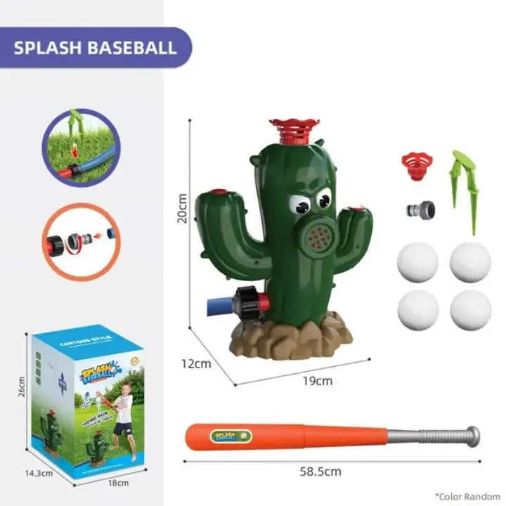 Ortekor Outdoor Fun | 2-in-1 Water Play & Baseball Set with Adjustable Bat | Engaging Summer Activity for Kids