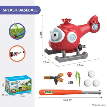 Ortekor Outdoor Fun | 2-in-1 Water Play & Baseball Set with Adjustable Bat | Engaging Summer Activity for Kids