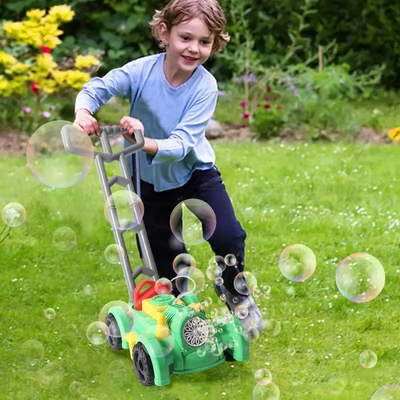Plein air | Tondeuse à bulles pour enfant avec fonction jeu actif | Activité d'extérieur stimulante pour les enfants