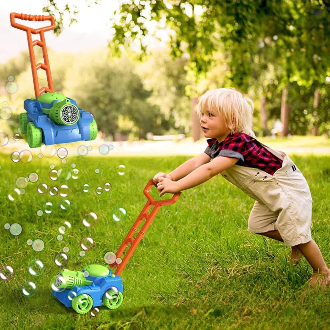 Plein air | Tondeuse à bulles pour enfant avec fonction jeu actif | Activité d'extérieur stimulante pour les enfants