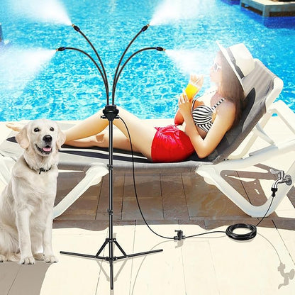 Outdoor Misting System | Adjustable Height Water Mister with Fine Mist for Efficient Patio Cooling