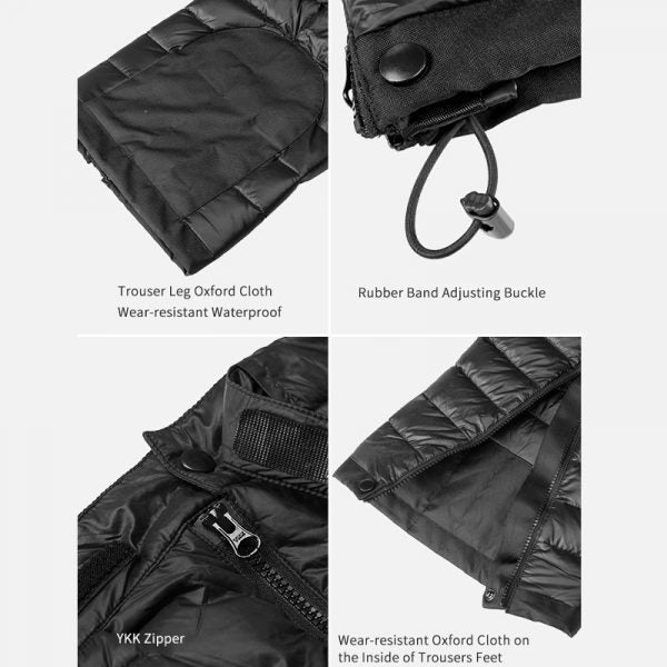 Pantalon en duvet d'oie thermique pour extérieur Ortekor | Pantalon isolant imperméable et léger pour grand froid