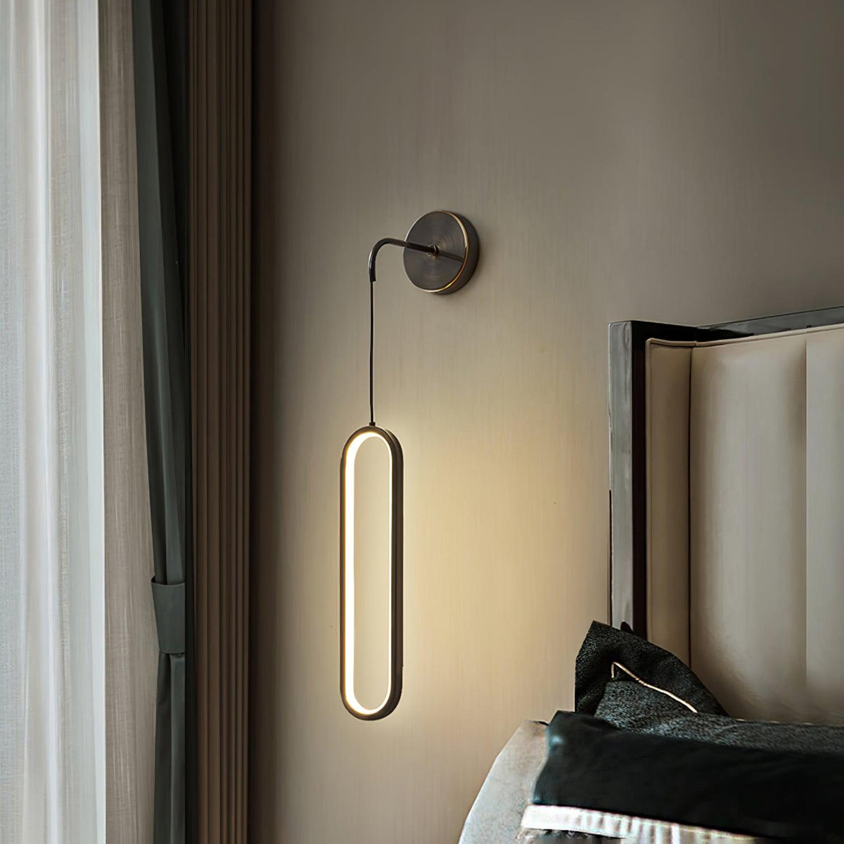 Vertical LED Sconce Light 27 Inch Contemporary Adjustable Color Temperature Fixture for Hallways Bedrooms Living Rooms Modern Acrylic Shade
