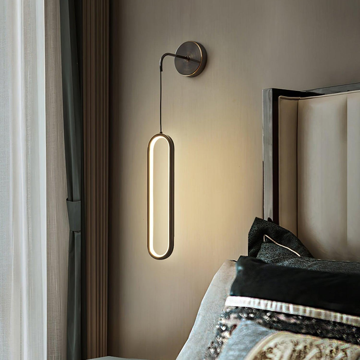 Vertical LED Sconce Light 27 Inch Contemporary Adjustable Color Temperature Fixture for Hallways Bedrooms Living Rooms Modern Acrylic Shade