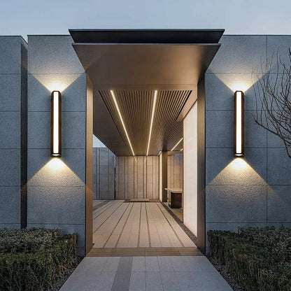 Outdoor Wall Light LED Waterproof Aluminum Modern Black for Patio Garden Entryway Exterior Lighting Fixture
