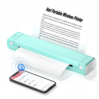 Compact Wireless Bluetooth Thermal Printer for Clear Printing Anywhere