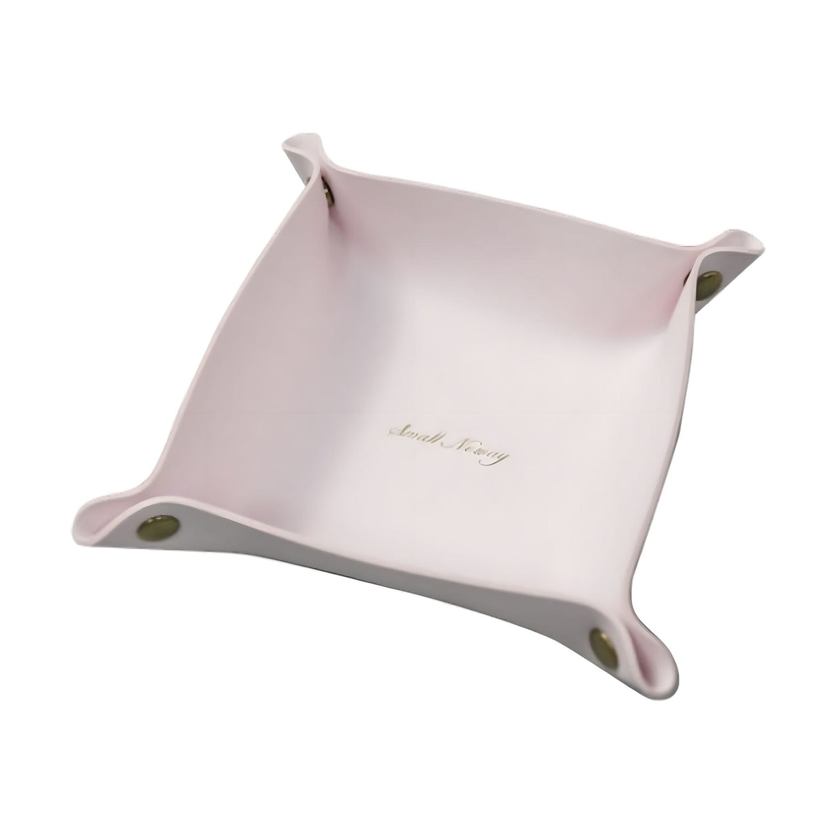 PU Leather Storage Tray with Snap Buttons for Keys, Jewelry, and Small Essentials