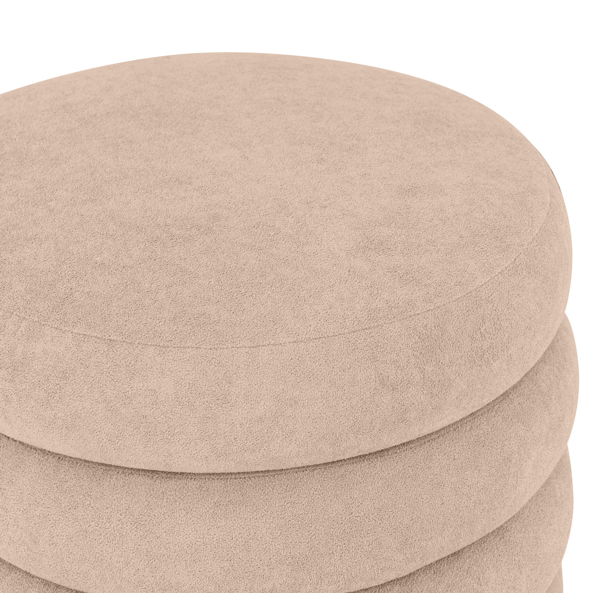 Paisley Ottoman with Hidden Storage – Elegant Sand Accent Piece for Footrest and Extra Seating