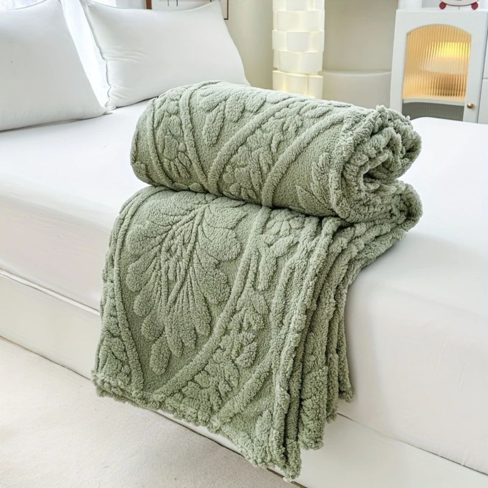 Geometric Jacquard Throw Blanket Microfiber Fleece Lightweight Soft Decorative Couch Bed Accent for Living Room Bedroom Guest Room