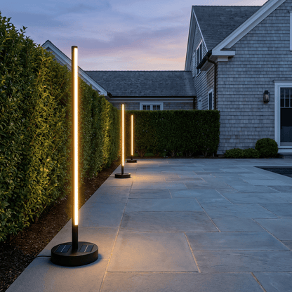 Solar-Powered Patio Floor Lamp with Wireless Charging for Outdoor Spaces