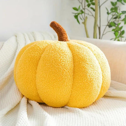 Pavo Plush Cushion - Pumpkin Shape, Soft Fabric
