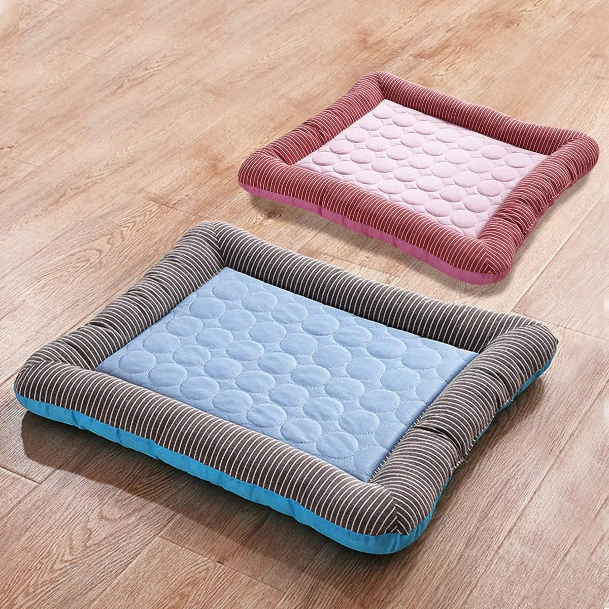 Lit rafraîchissant pour chien en été, panier pour chat avec base antidérapante, lit pour animal de compagnie lavable en tissu respirant et rafraîchissant