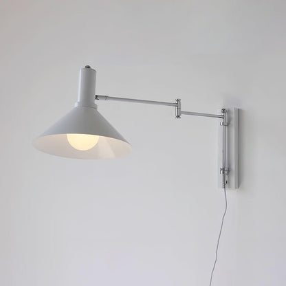 Rotating Sconce with Pivoting Head for Bedroom, Bathroom & Hallway – Metal Fixture in White, Black, Red – 10-Inch Adjustable Design