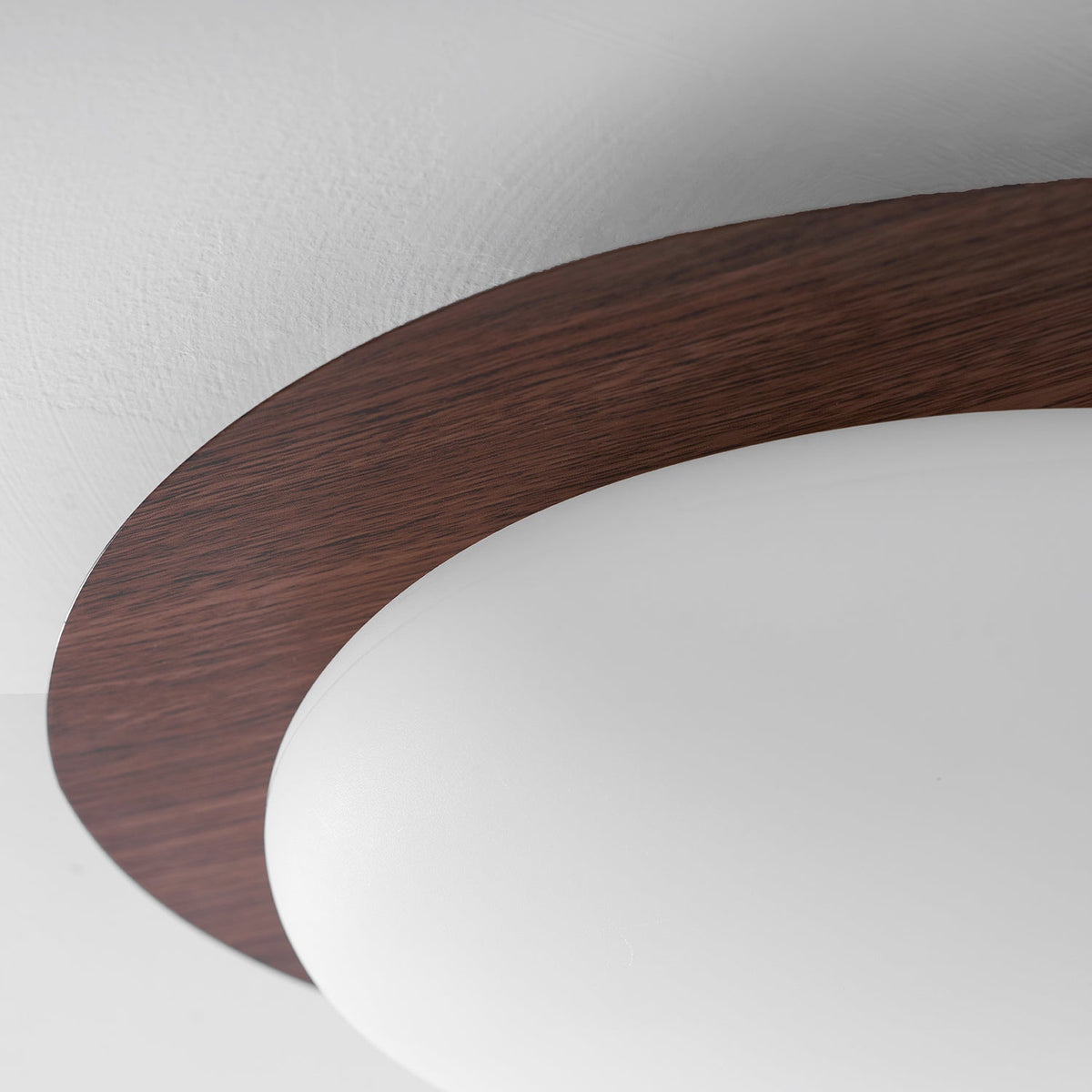 Flush Mount LED Ceiling Light Round 12 in Walnut Finish 12W Indoor for Bedroom Living Room Dining Room Kitchen Hallway Foyer Dimmable Low Pr