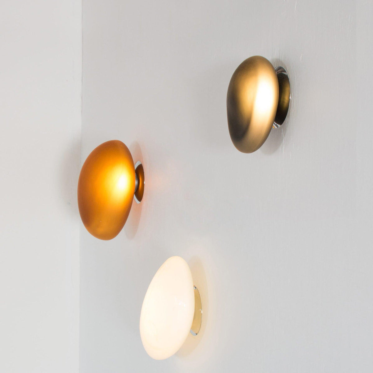 Organic Glass LED Sconce Light Fixture Wall or Ceiling Mount Modern Home Lighting Warm Neutral Cool White for Bedroom Living Room Hallway De