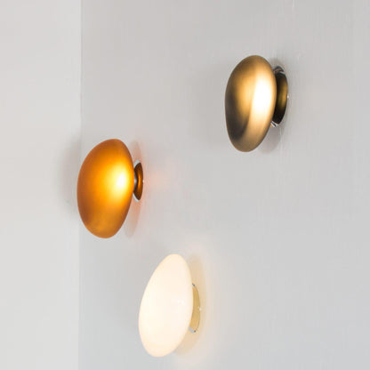 Organic Glass LED Sconce Light Fixture Wall or Ceiling Mount Modern Home Lighting Warm Neutral Cool White for Bedroom Living Room Hallway De