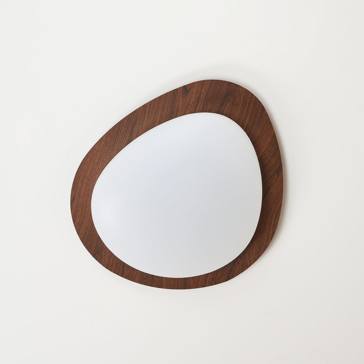 Flush Mount LED Ceiling Light Round 12 in Walnut Finish 12W Indoor for Bedroom Living Room Dining Room Kitchen Hallway Foyer Dimmable Low Pr