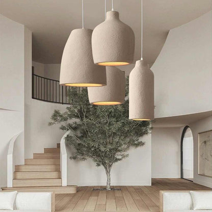 Hanging Ceiling Fixture with Adjustable LED 14-Inch Neutral Shade for Kitchen Island Dining Room Modern Overhead Lighting Fixture Polymer La