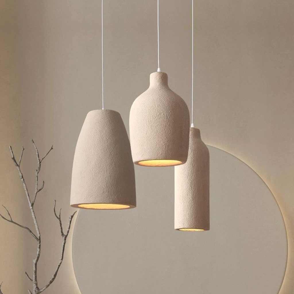 Hanging Ceiling Fixture with Adjustable LED 14-Inch Neutral Shade for Kitchen Island Dining Room Modern Overhead Lighting Fixture Polymer La