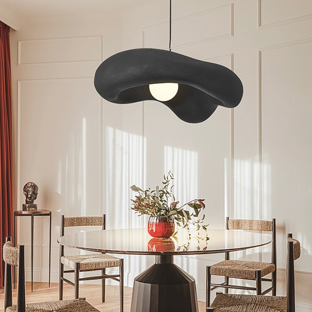 Sculptural Resin Ceiling Fixture 24×9 in Adjustable Color Temperature G9 LED Overhead Lighting for Dining Areas Bedrooms Living Spaces