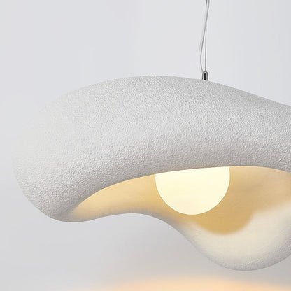 Sculptural Resin Ceiling Fixture 24×9 in Adjustable Color Temperature G9 LED Overhead Lighting for Dining Areas Bedrooms Living Spaces