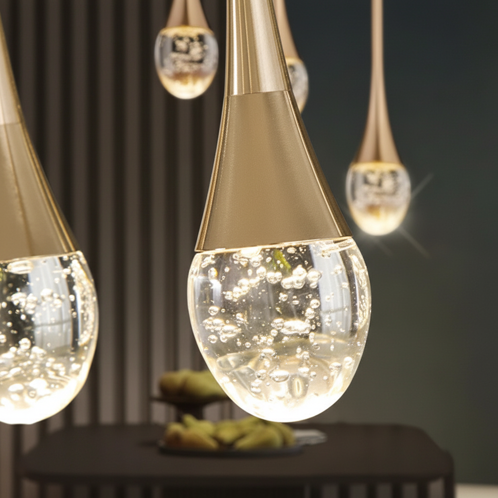 Tapered Glass Drop Ceiling Fixture 10 Inch Warm White Glow Adjustable Cord Hanging Light for Kitchen Island Dining Table Entryway Modern Hom