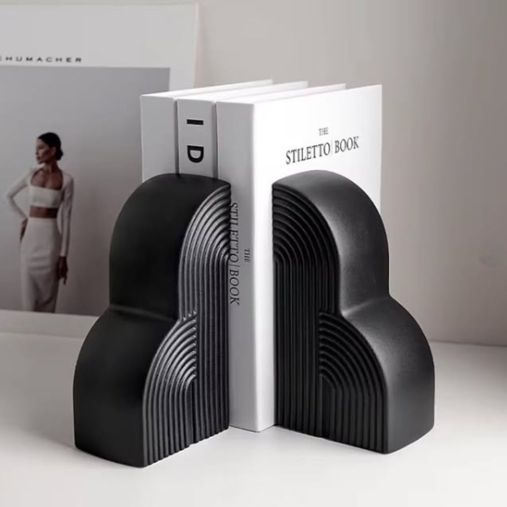 Peregrine Modern Bookends - Cloud-Shaped Ceramic, Nordic Design