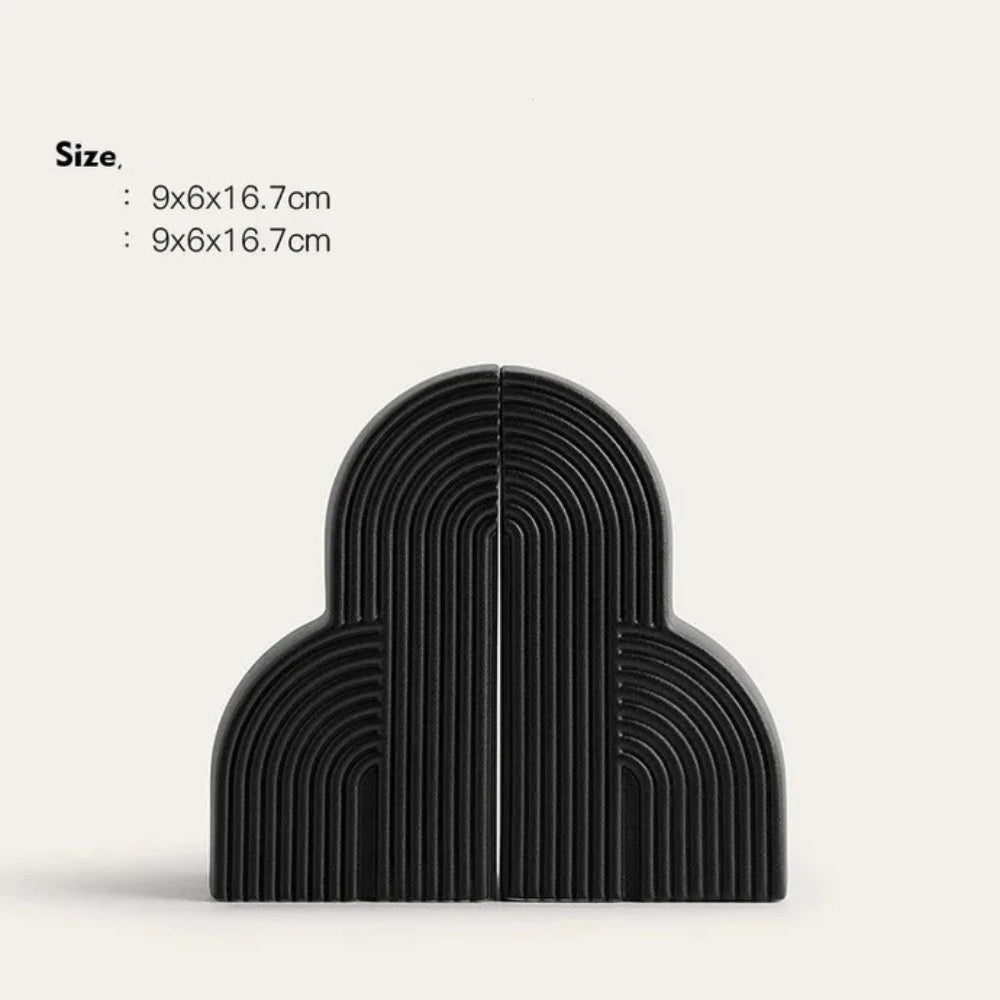 Peregrine Modern Bookends - Cloud-Shaped Ceramic, Nordic Design