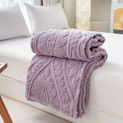 Perrin Fleece Blanket - Microfiber Softness, French-Inspired Design