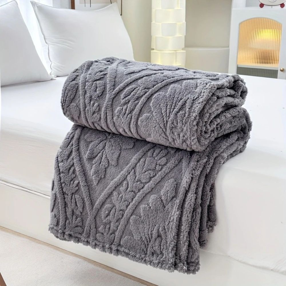 Perrin Fleece Blanket - Microfiber Softness, French-Inspired Design