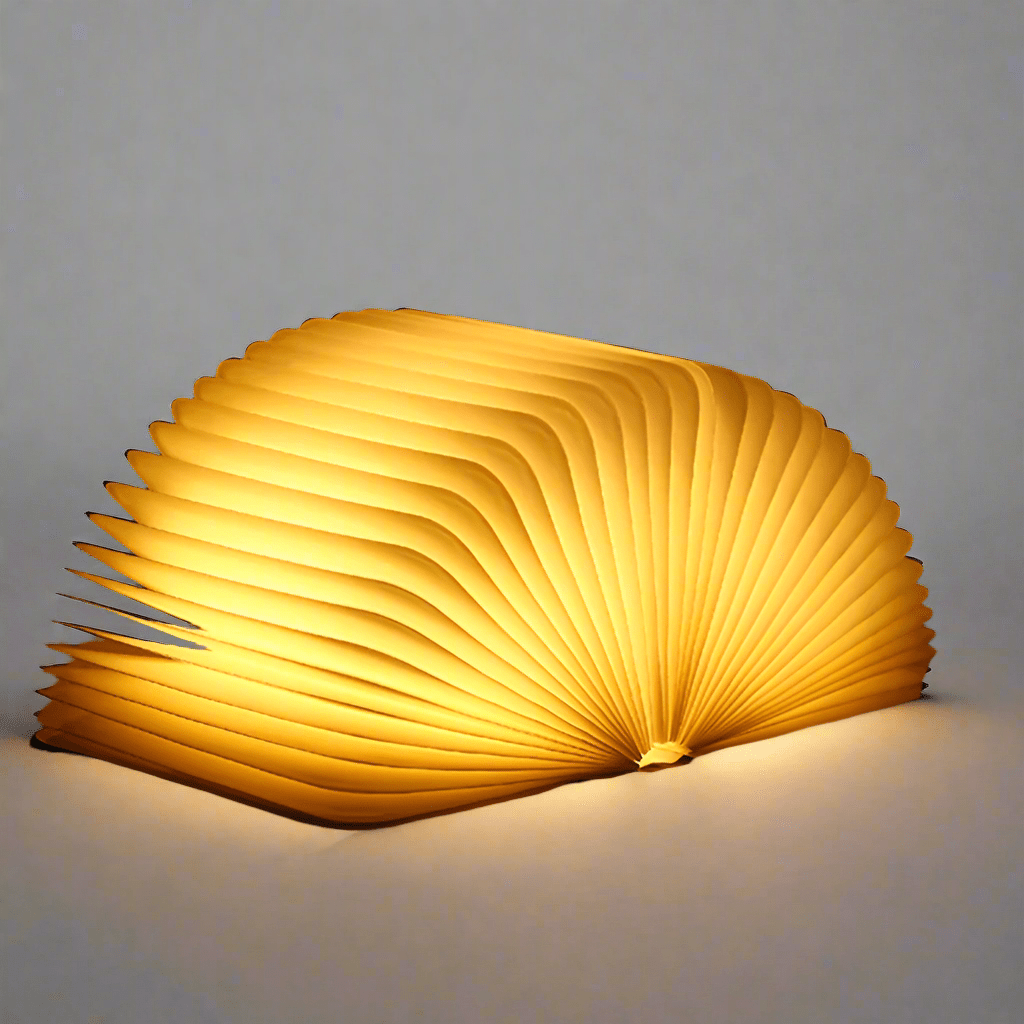 Rechargeable LED Book Light – Wooden Folding Accent Lamp for Reading Nook, Bedroom Nightstand & Home Decor