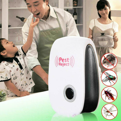 Ultrasonic Pest Repeller Plug-In 2-Pack for Mice Rats Roaches Spiders Bugs Indoor Home Rooms Kitchen Bedroom