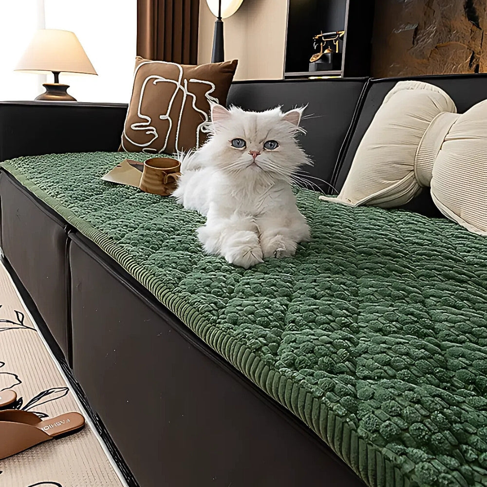 Housse de canapé matelassée pour animaux – Protection de meubles imperméable avec envers antidérapant pour chiens et chats – Housse de canapé lavable en machine