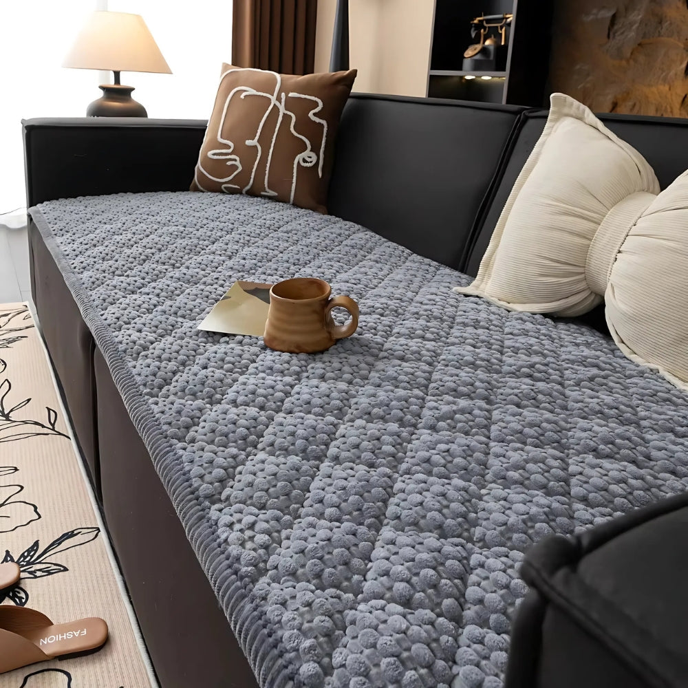 Housse de canapé matelassée pour animaux – Protection de meubles imperméable avec envers antidérapant pour chiens et chats – Housse de canapé lavable en machine