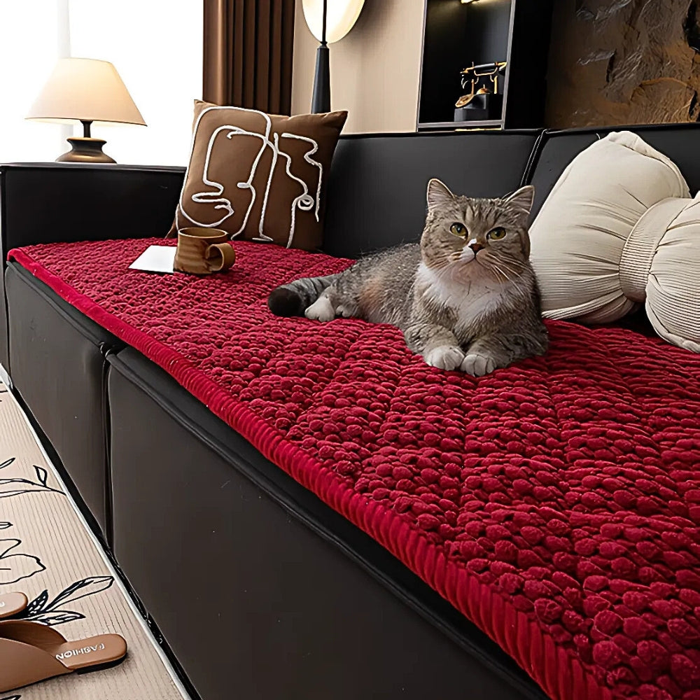 Housse de canapé matelassée pour animaux – Protection de meubles imperméable avec envers antidérapant pour chiens et chats – Housse de canapé lavable en machine